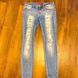 YMI Distressed skinny jeans
